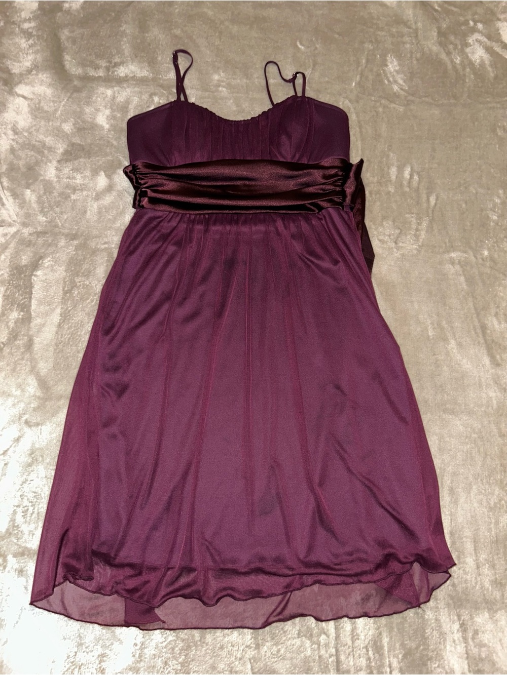 Speechless Plum Spaghetti Strap Chiffon Cocktail Dress M